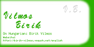 vilmos birik business card